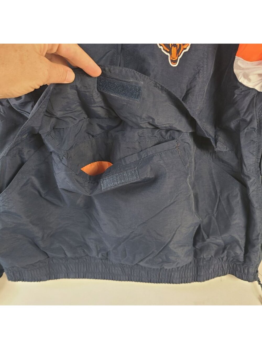 NEW Chicago Bears NFL Team Apparel Pullover Half-Zip Hooded Jacket Sz M - Picture 5 of 11